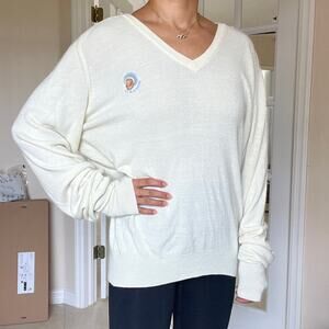 IZOD Vintage Cream V-Neck Sweater